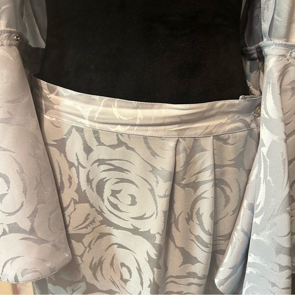 Vintage Francesca of Damon for Starington Silk Skirt Set Hong Kong Blue 90s - Picture 10 of 15